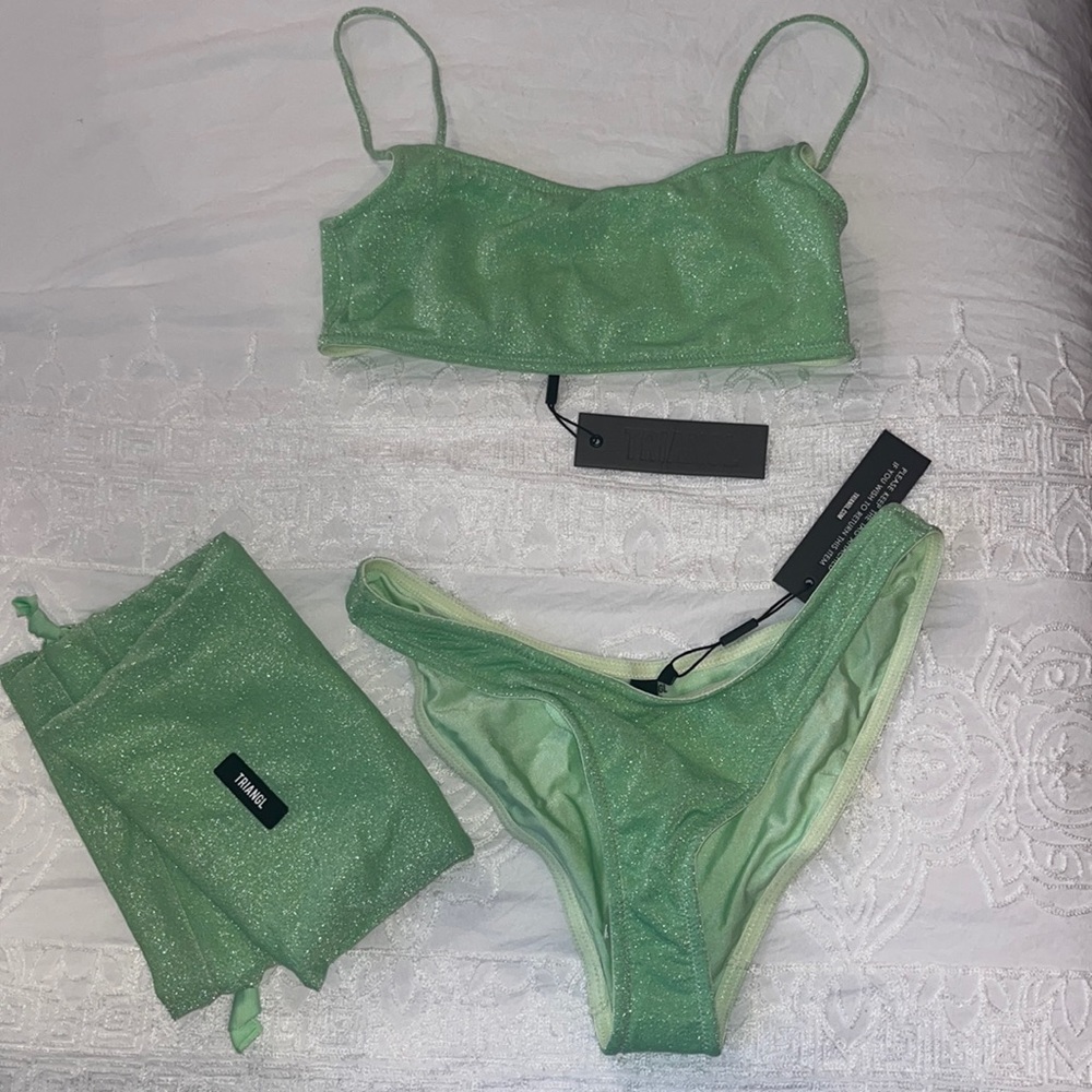 Triangl Mica Set Green Sparkle